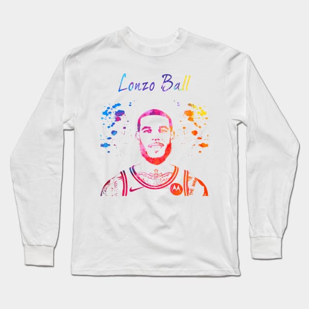 Lonzo Ball Long Sleeve T-Shirt by Moreno Art